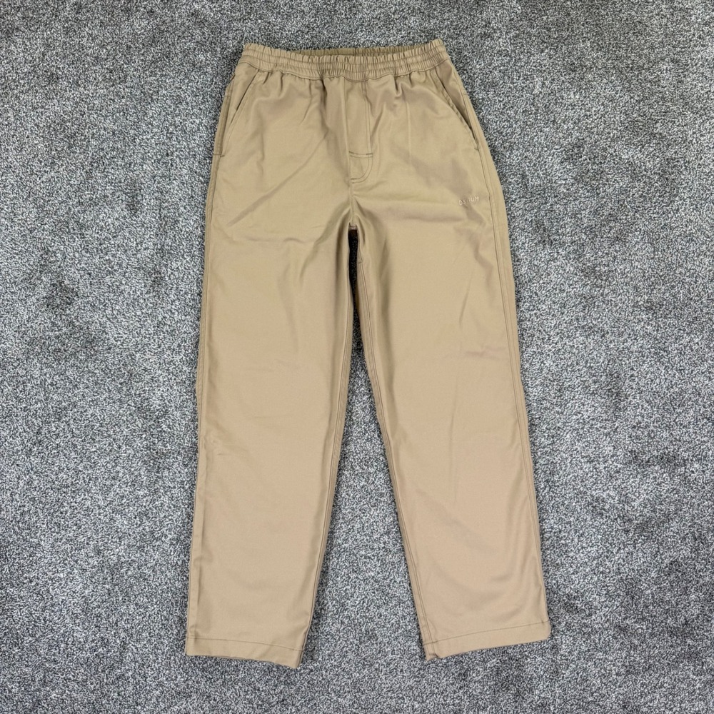 Devium Lifelong Mens Large Khaki Tan Pants USA Made Elastic Waist Straight Leg